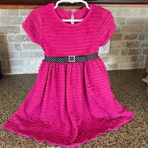 Sweet Heart Rose Girls sz 4 Magenta special occasion party dress.